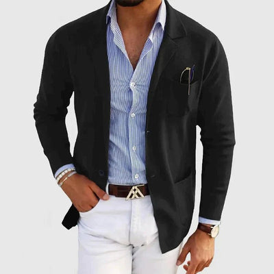 Men's Casual Blazer Jacket with Notch Lapel and Button Pockets 3