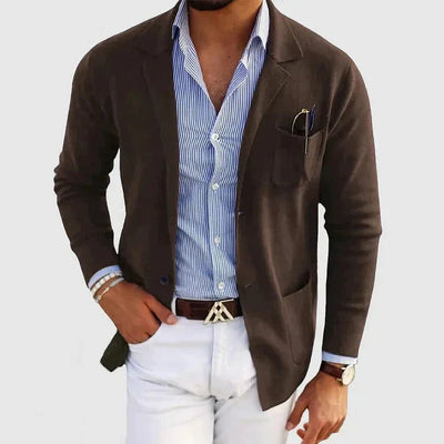 Men's Casual Blazer Jacket with Notch Lapel and Button Pockets 6