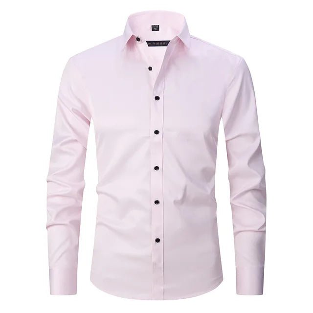 Men's Dress Shirt Slim Fit Stretch - Wrinkle-Free White Dress Shirt for Business and Casual Wear 11