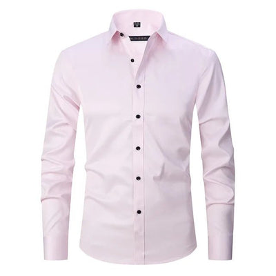 Men's Dress Shirt Slim Fit Stretch - Wrinkle-Free White Dress Shirt for Business and Casual Wear 11