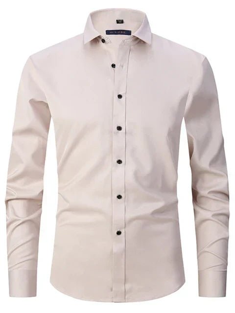 Men's Dress Shirt Slim Fit Stretch - Wrinkle-Free White Dress Shirt for Business and Casual Wear 3