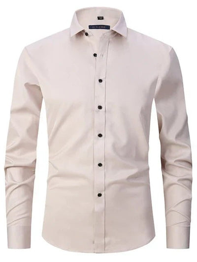 Men's Dress Shirt Slim Fit Stretch - Wrinkle-Free White Dress Shirt for Business and Casual Wear 3