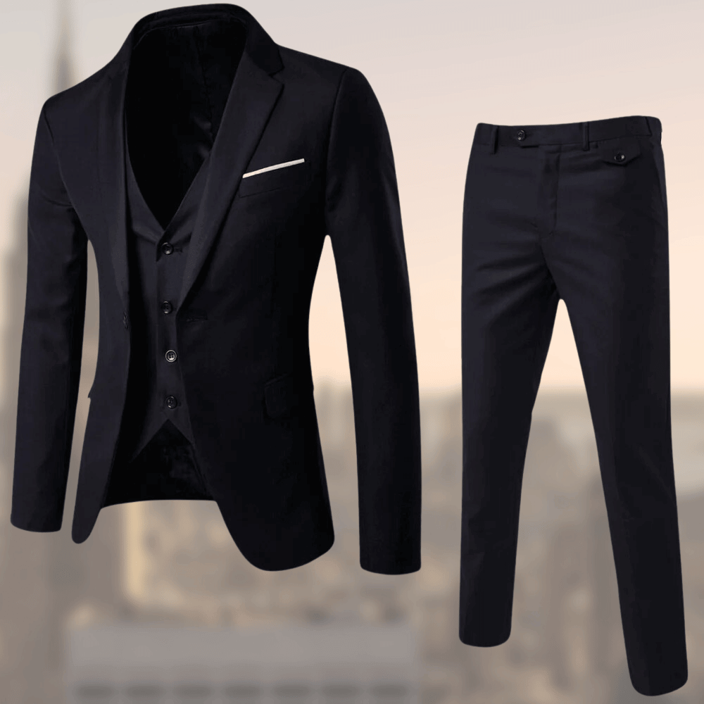 Men's Suit Three-Piece Tailored Fit Wedding Suit 0