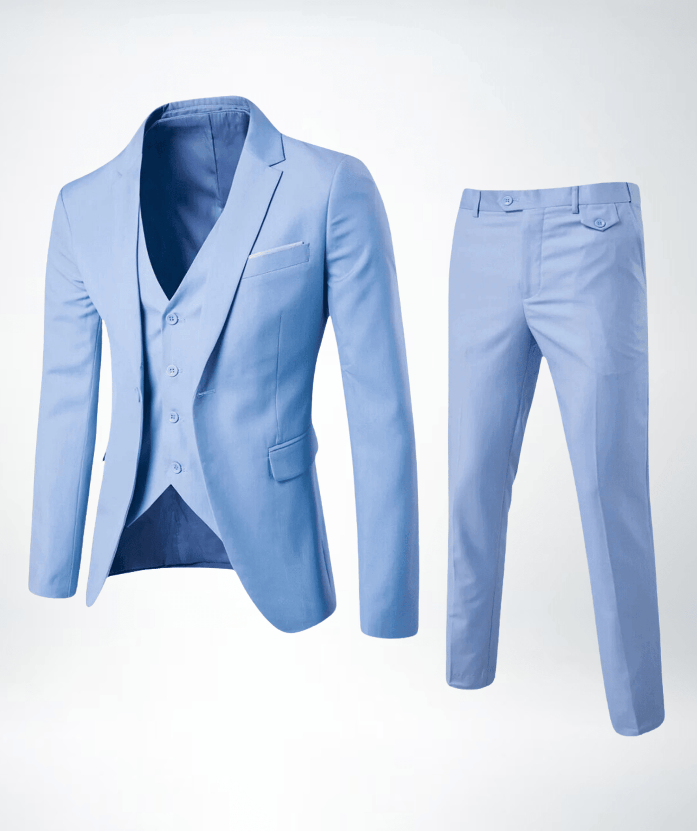 Men's Suit Three-Piece Tailored Fit Wedding Suit 5