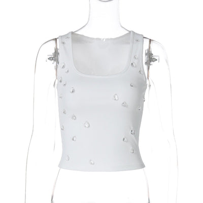 Women's Crop Top with Decorative Detail and Fitted Cut 0