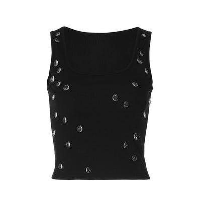 Women's Crop Top with Decorative Detail and Fitted Cut 5