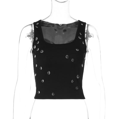 Women's Crop Top with Decorative Detail and Fitted Cut 6