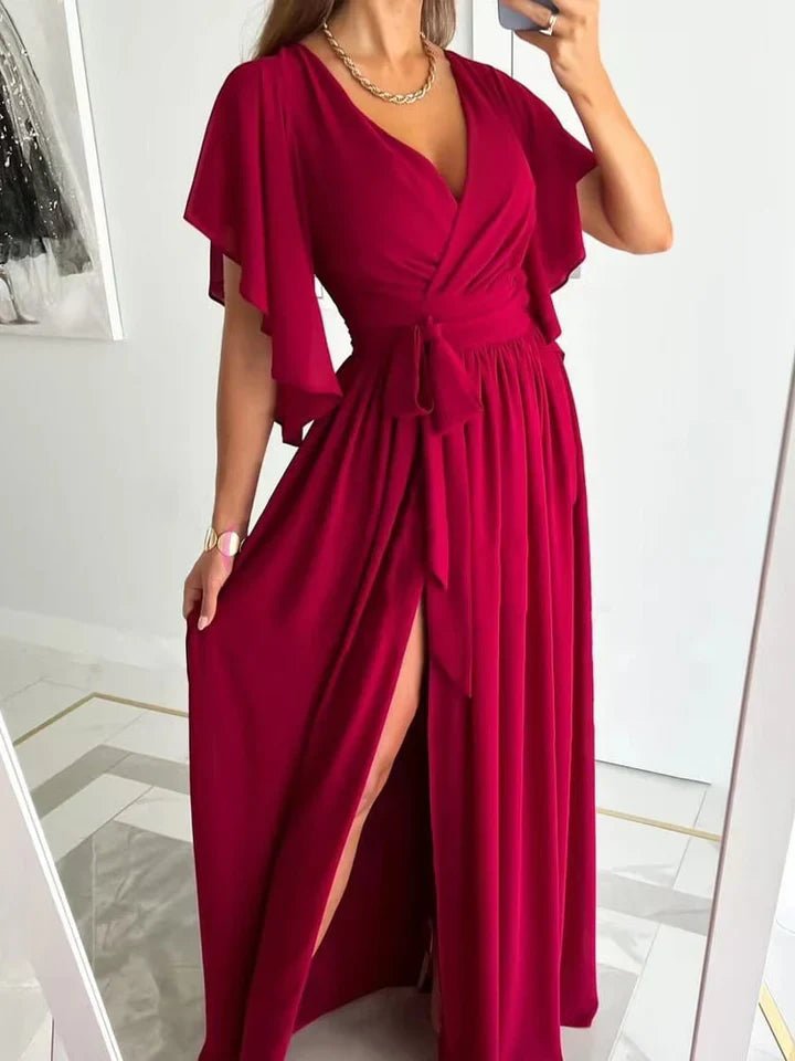 Women's Maxi Dress High Split Elegant Summer Style 0