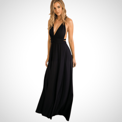 Women's Maxi Dress Wrap Style Elegant V-Neck 0